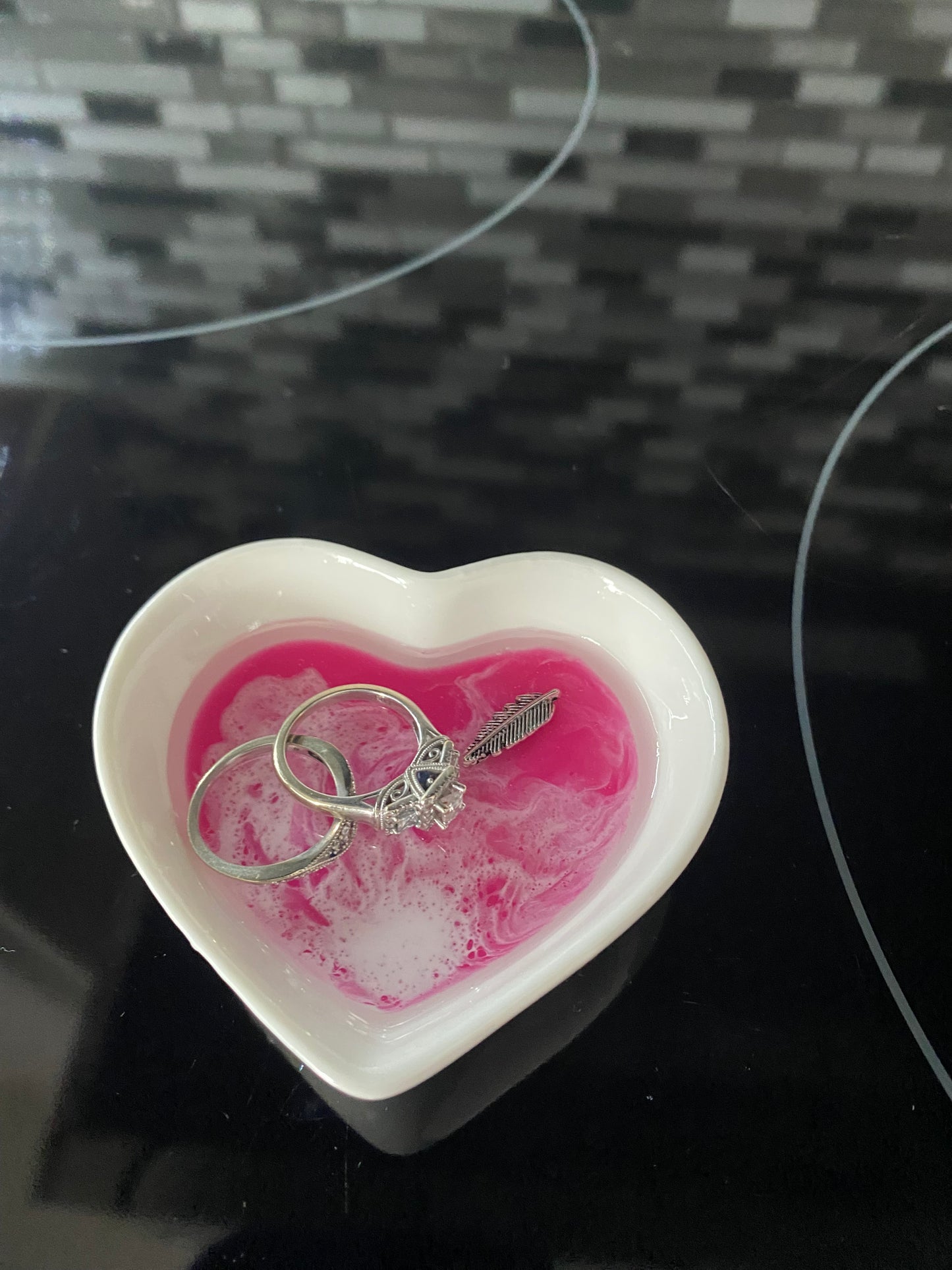 3” heart-shaped trinket dish